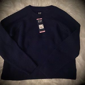 Gap Ladies Textured Sweater- MSRP $69.50 Navy